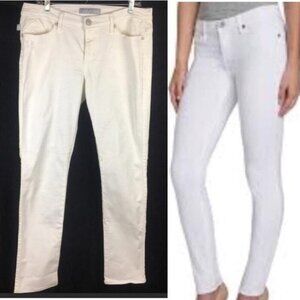 Rock & Republic size 12 white denim jeans women’s straight leg $90
